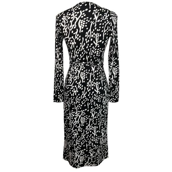 Diane von Furstenberg for Target Midi Sea Spots Long Sleeve Wrap Dress XS New - Picture 5 of 7